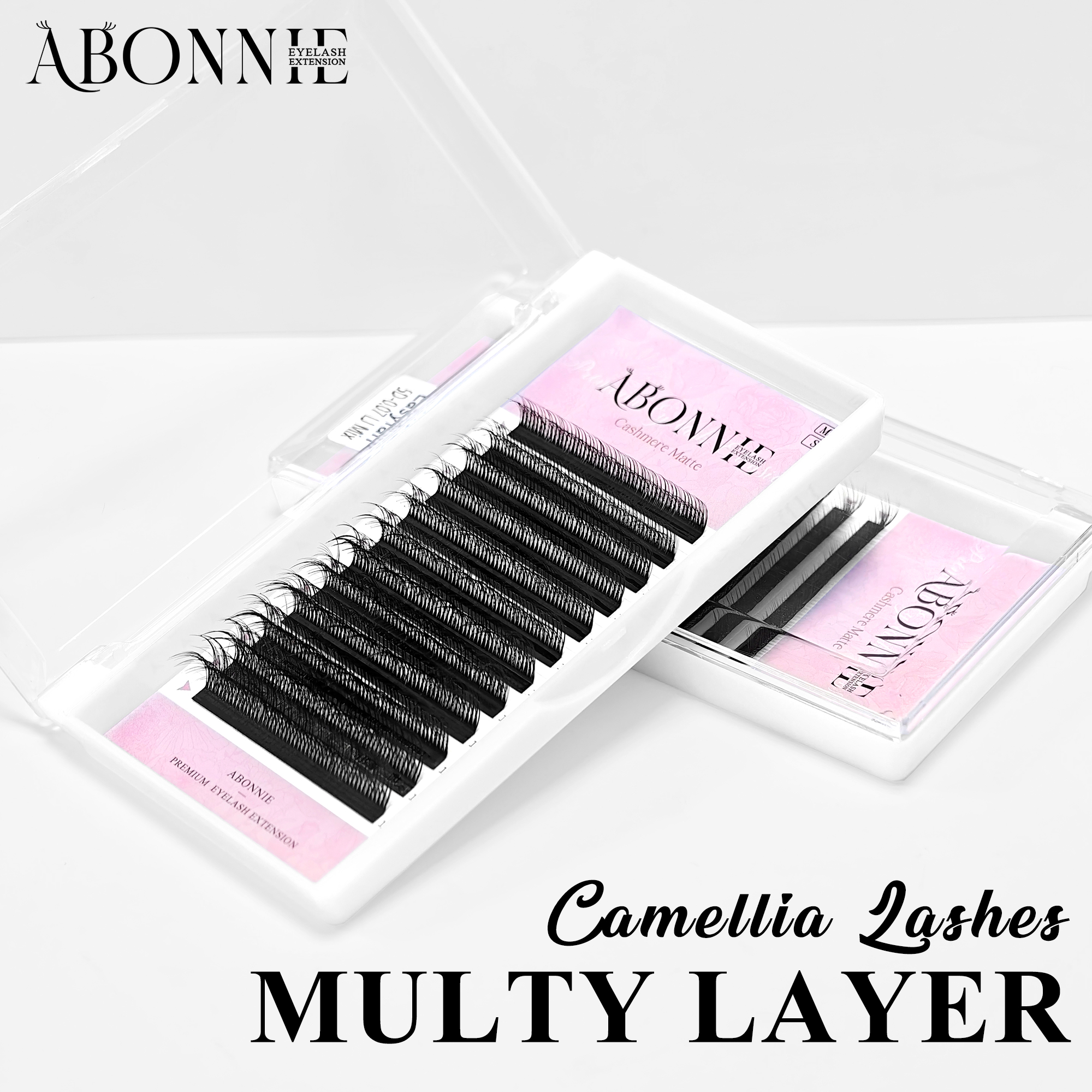 Eyelash Extension Double Volume - Abonnie 5D Wild Eyelashes Double-layer Camellia