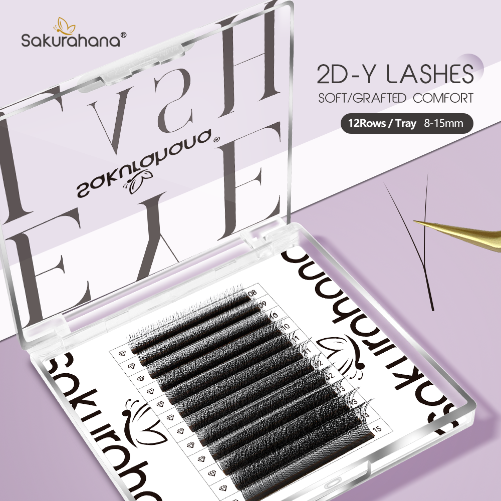 Eyelash Extension Double Volume - SAKURAHANA 2D YY Lashes Double Tips