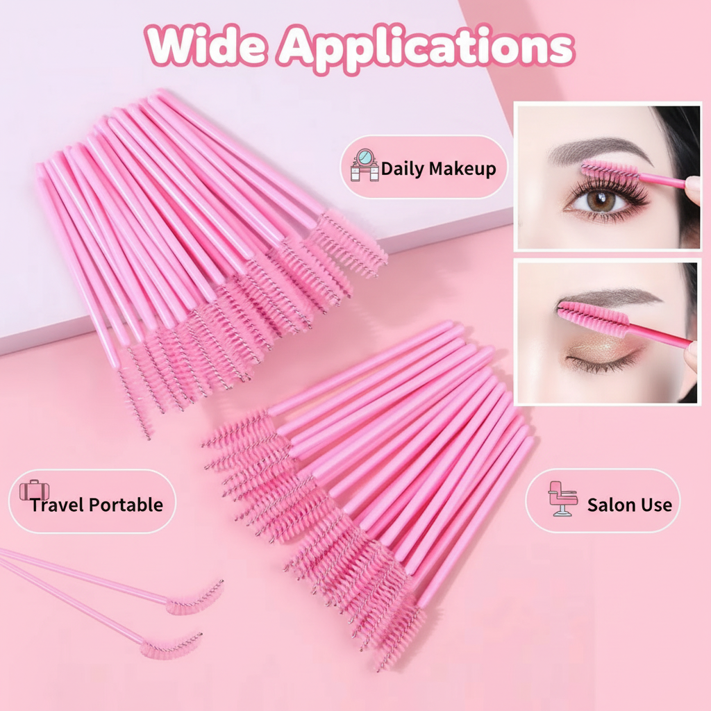 Eyelash Extension Eyelash - 50pcs Disposable Eyelash Brushes, Mascara Wands,