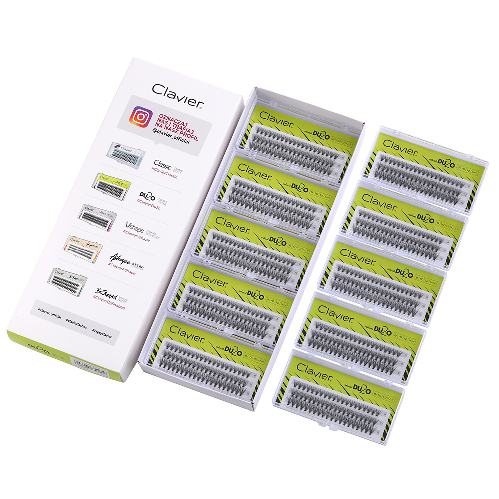 Eyelash Extension Double Volume - Clavier DU2O 10 Boxes Per Set