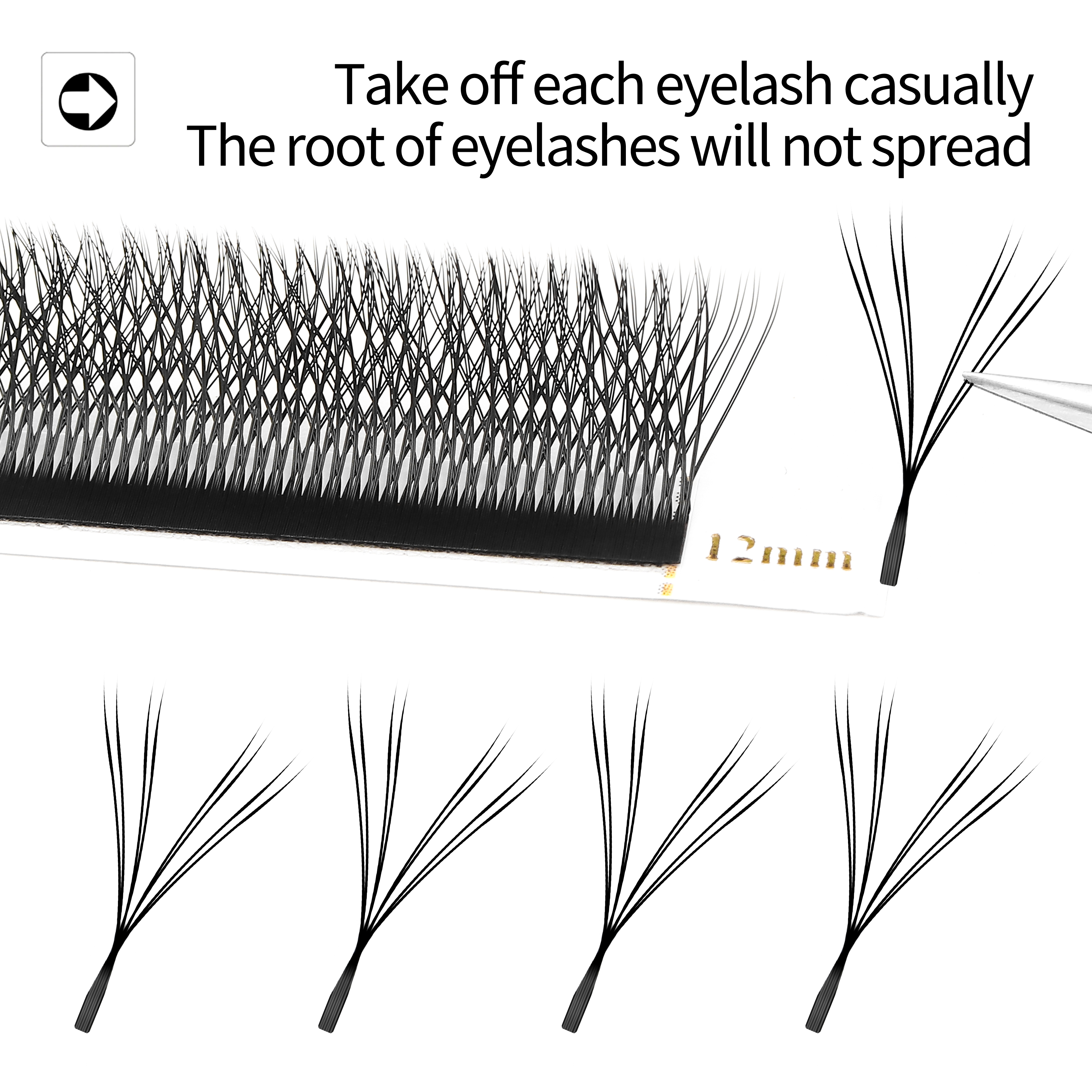 XIUSUZAKI Double Tips 3D 4D W  - Eyelash Extension Double Volume recensie en prijs