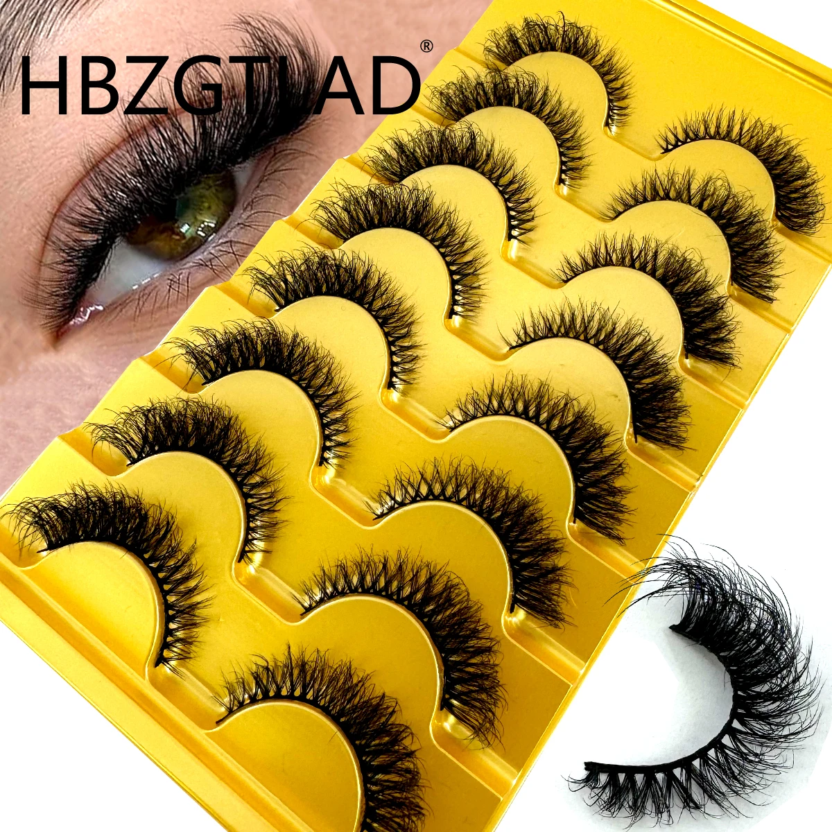 HBZGTLAD New 8 pairs of cat ey - Eyelash Extension Cat Eye Wispy recensie en prijs
