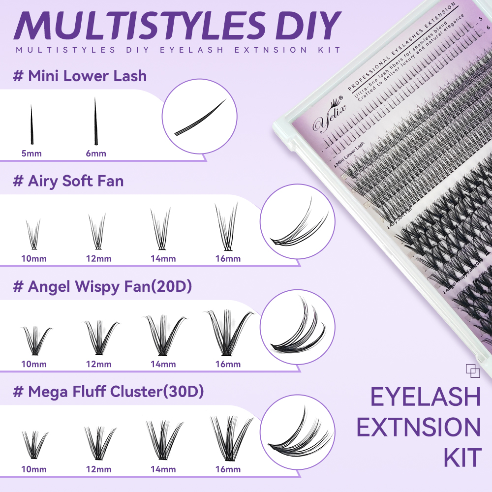 Yelix DIY Clusters Lashes Big  - Eyelash Extension Eyelash recensie en prijs