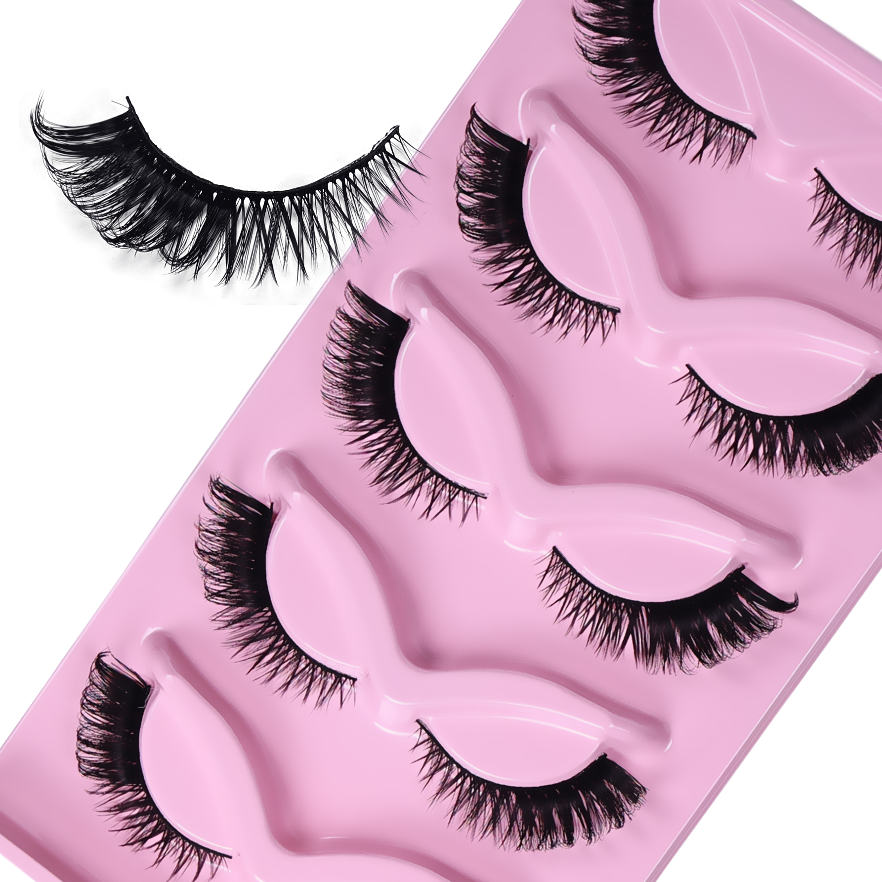 5 Pairs Cat Eye Lashes Fluffy  - Eyelash Extension Cat Eye Wispy recensie en prijs