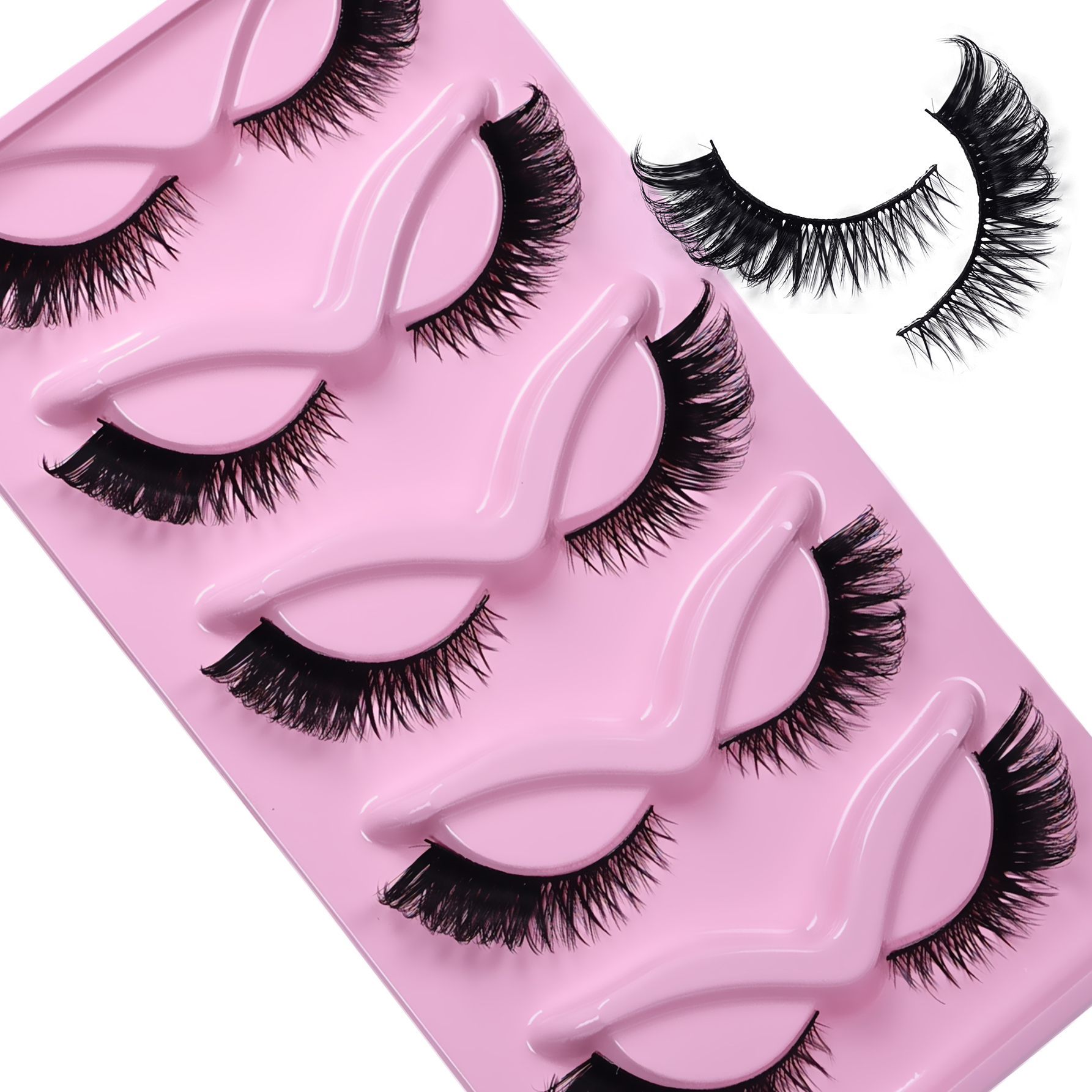 5 Pairs Cat Eye Lashes Fluffy  - Eyelash Extension Cat Eye Wispy recensie en prijs