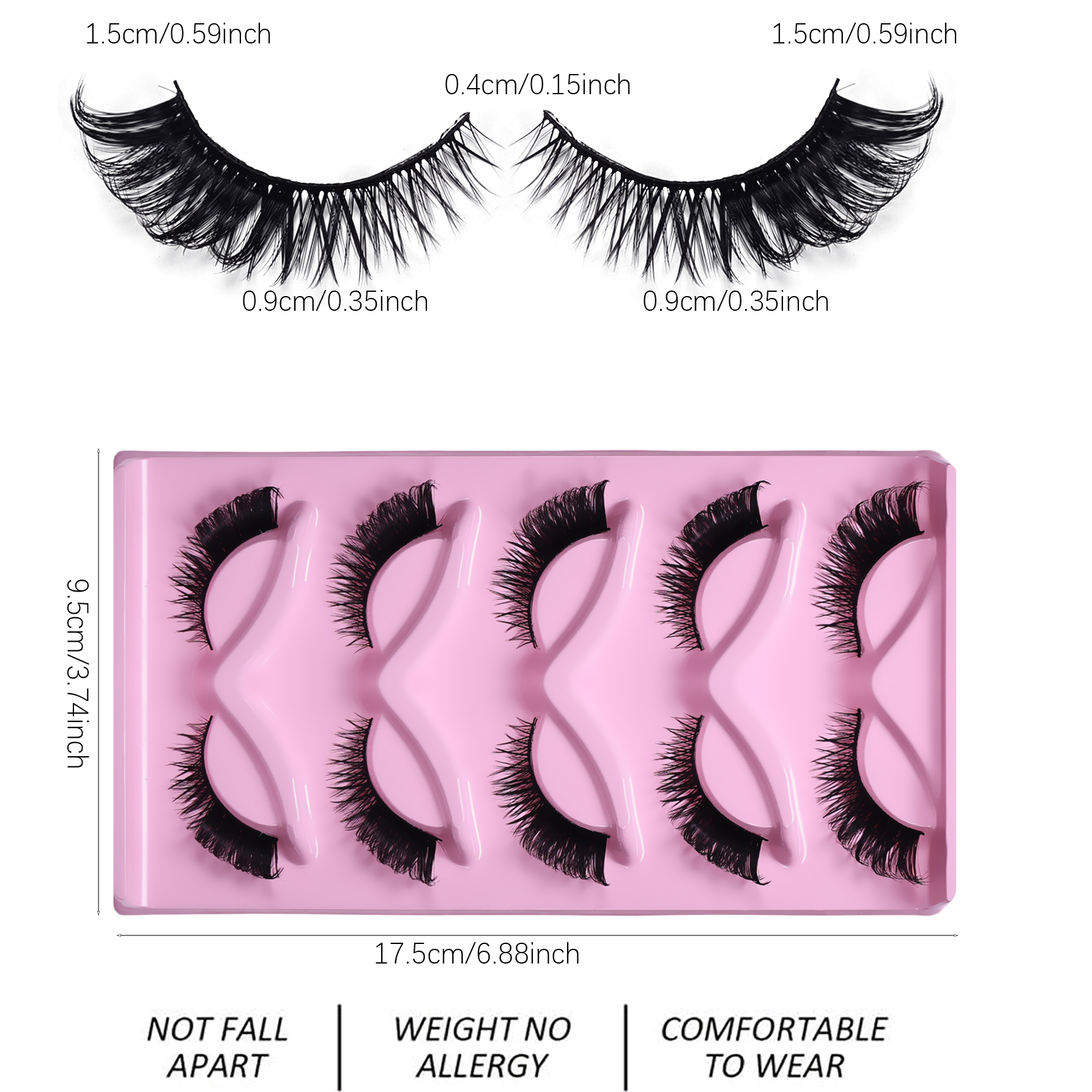 5 Pairs Cat Eye Lashes Fluffy  - Eyelash Extension Cat Eye Wispy recensie en prijs