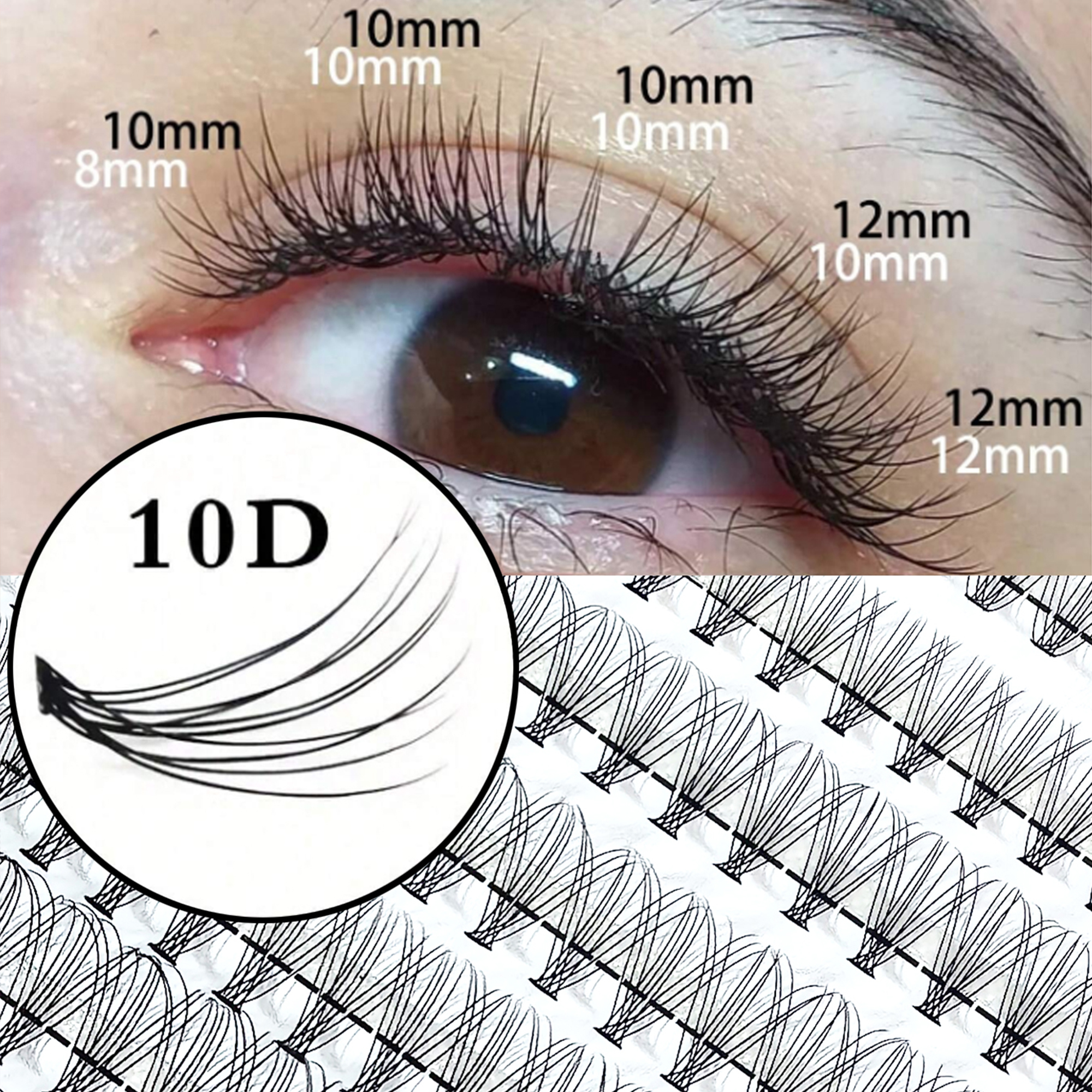 10D DOUBLE Volume False Eyelas - Eyelash Extension Double Volume recensie en prijs