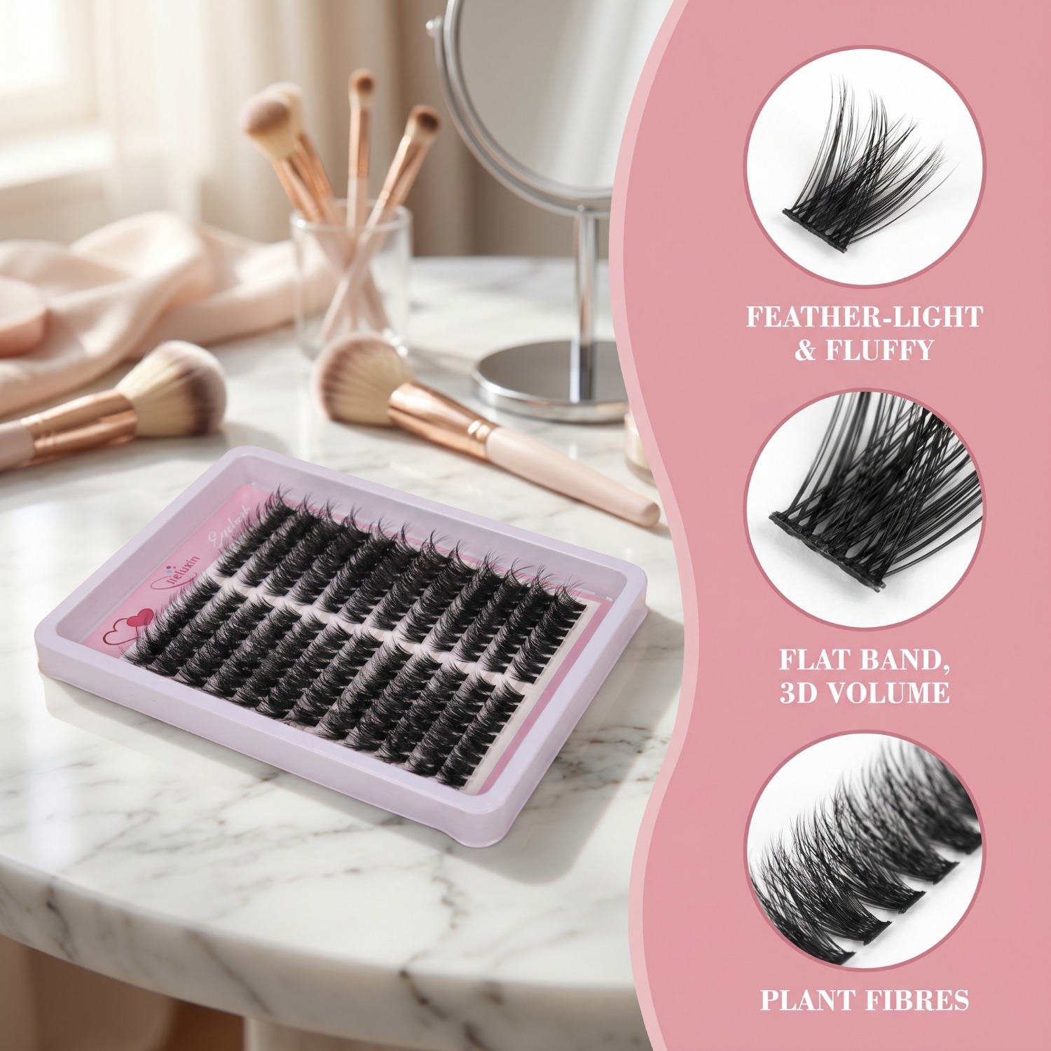Fluffy Volume Cluster Lashes C - Eyelash Extension Cat Eye Wispy recensie en prijs