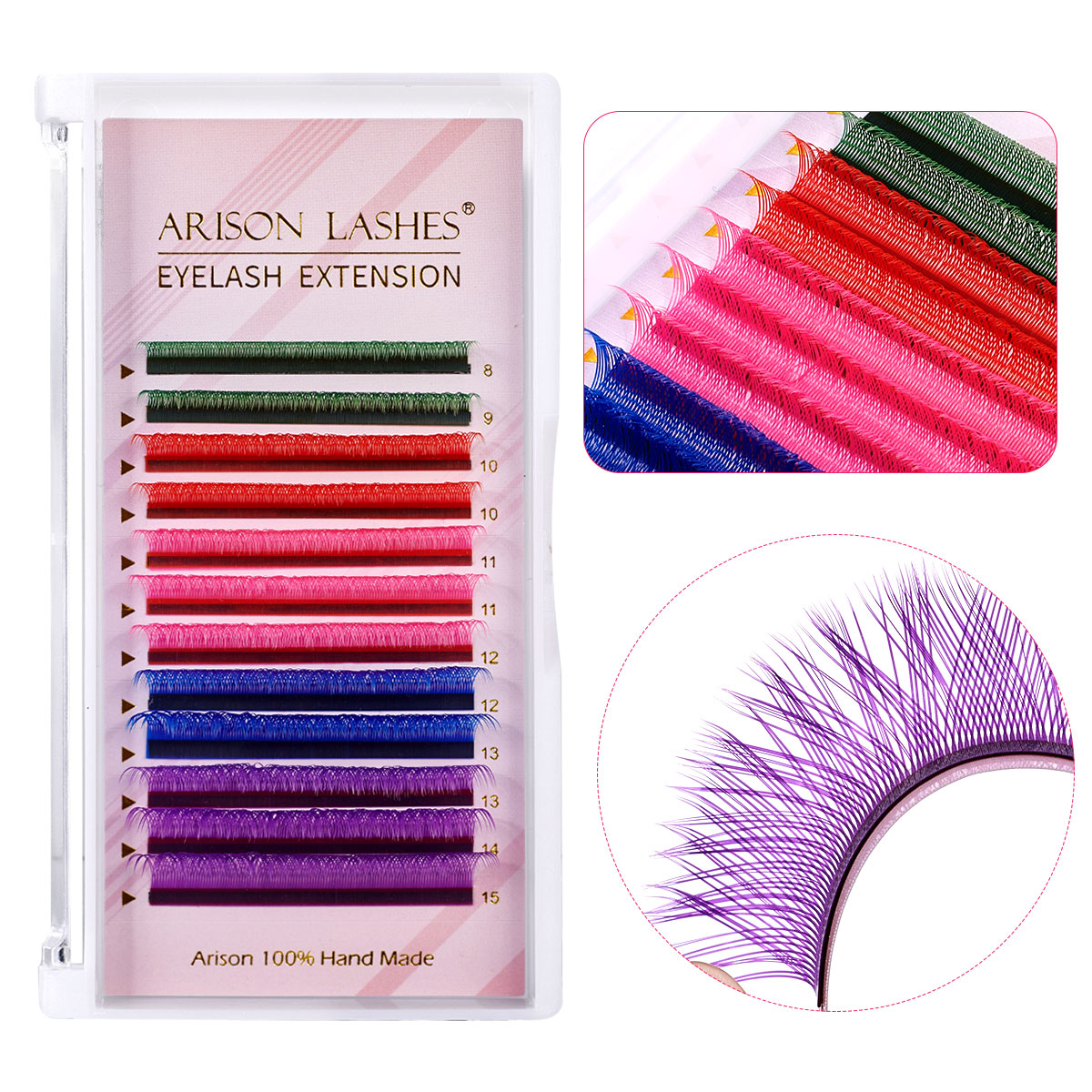ARISON Mixed Color YY Lashes P - Eyelash Extension Double Volume recensie en prijs