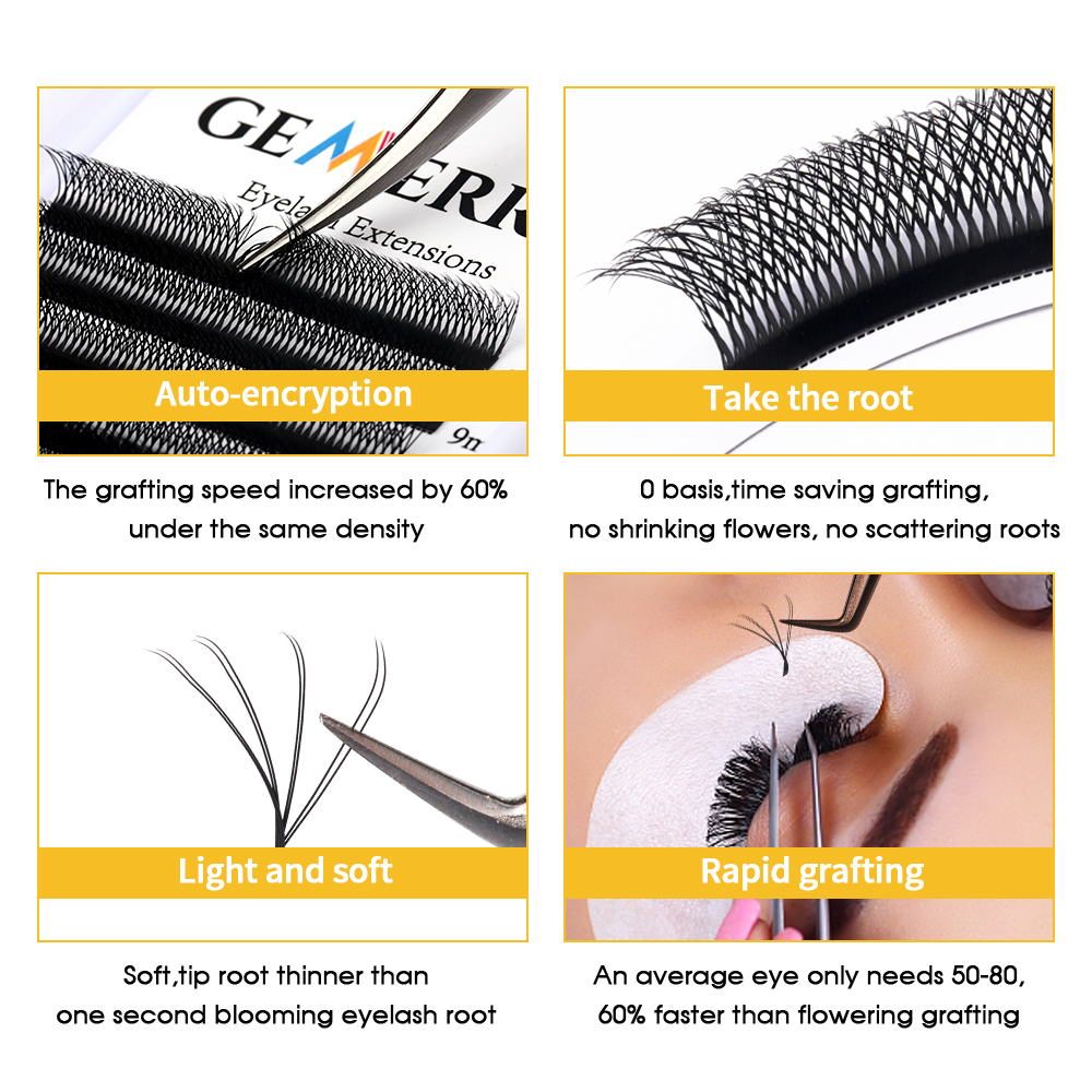 GEMERRY 4D/6D/8D/10D W Lashes  - Eyelash Extension Double Volume recensie en prijs
