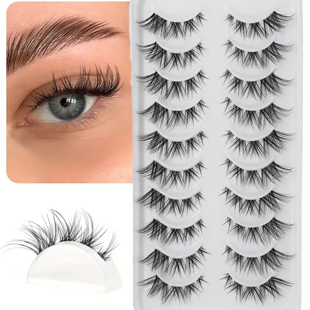 10 Pairs False Eyelashes Clust - Eyelash Extension Cat Eye Wispy recensie en prijs