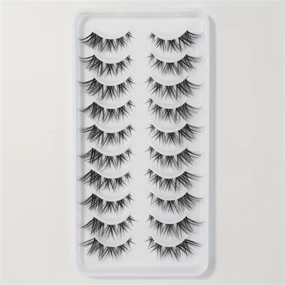 10 Pairs False Eyelashes Clust - Eyelash Extension Cat Eye Wispy recensie en prijs