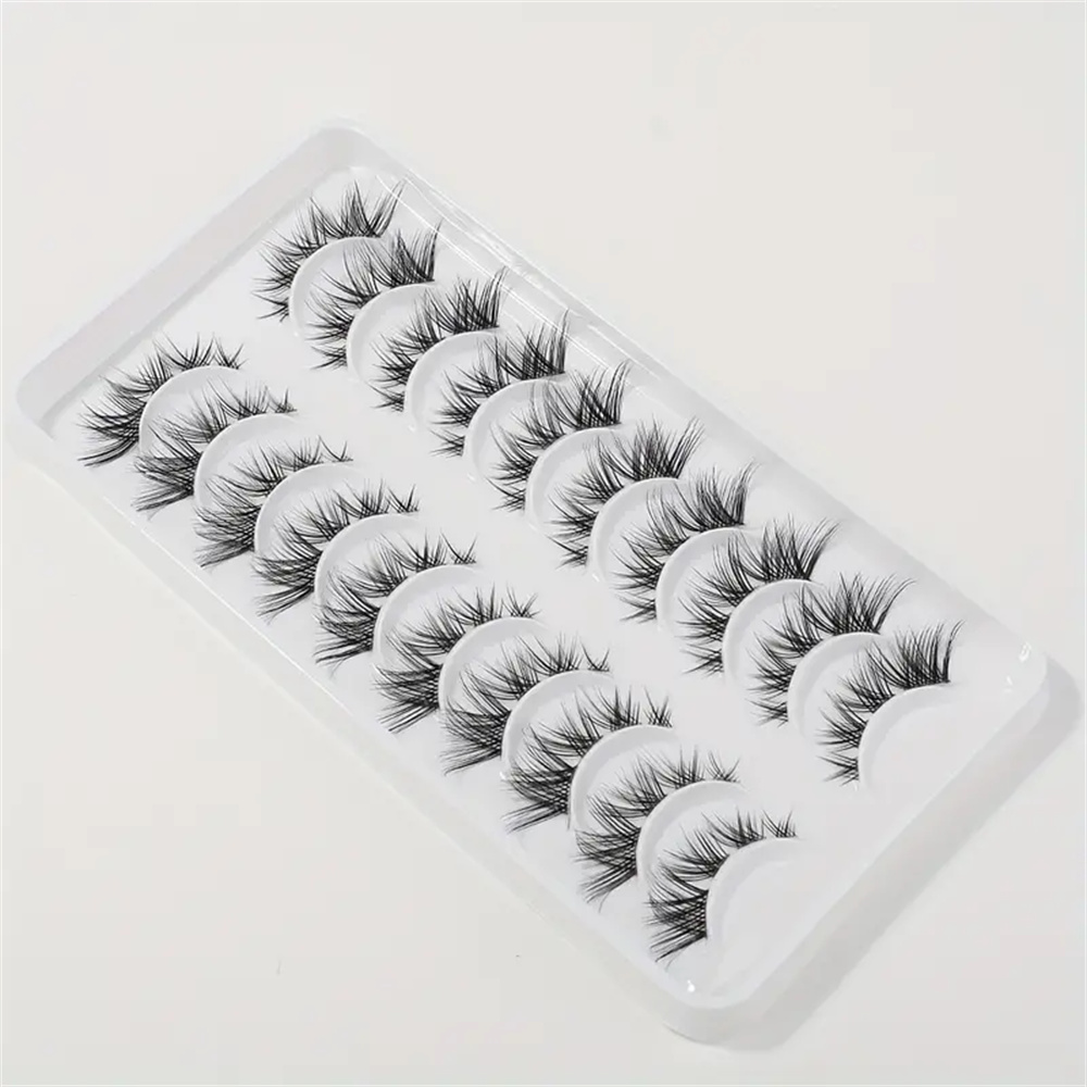 10 Pairs False Eyelashes Clust - Eyelash Extension Cat Eye Wispy recensie en prijs