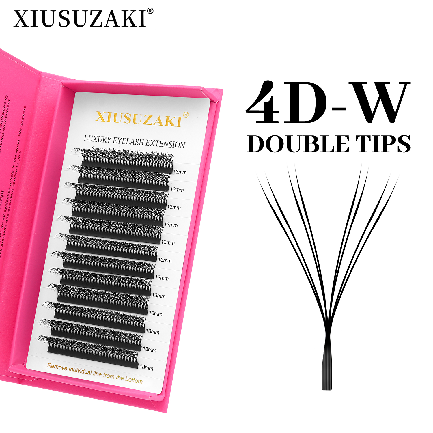 XIUSUZAKI 8D W Shaped Lashes D - Eyelash Extension Double Volume recensie en prijs