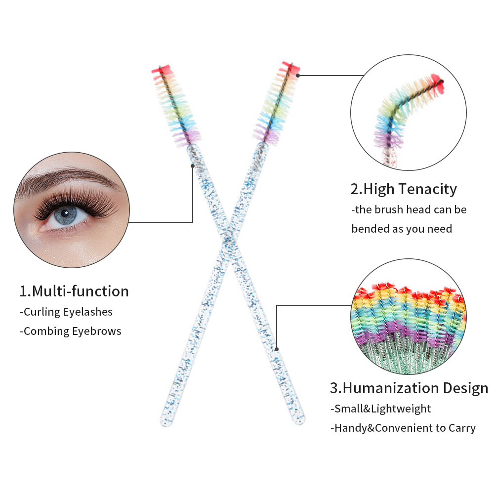 50PCS Rainbow Crystal Eyelash  - Eyelash Extension Glasses recensie en prijs