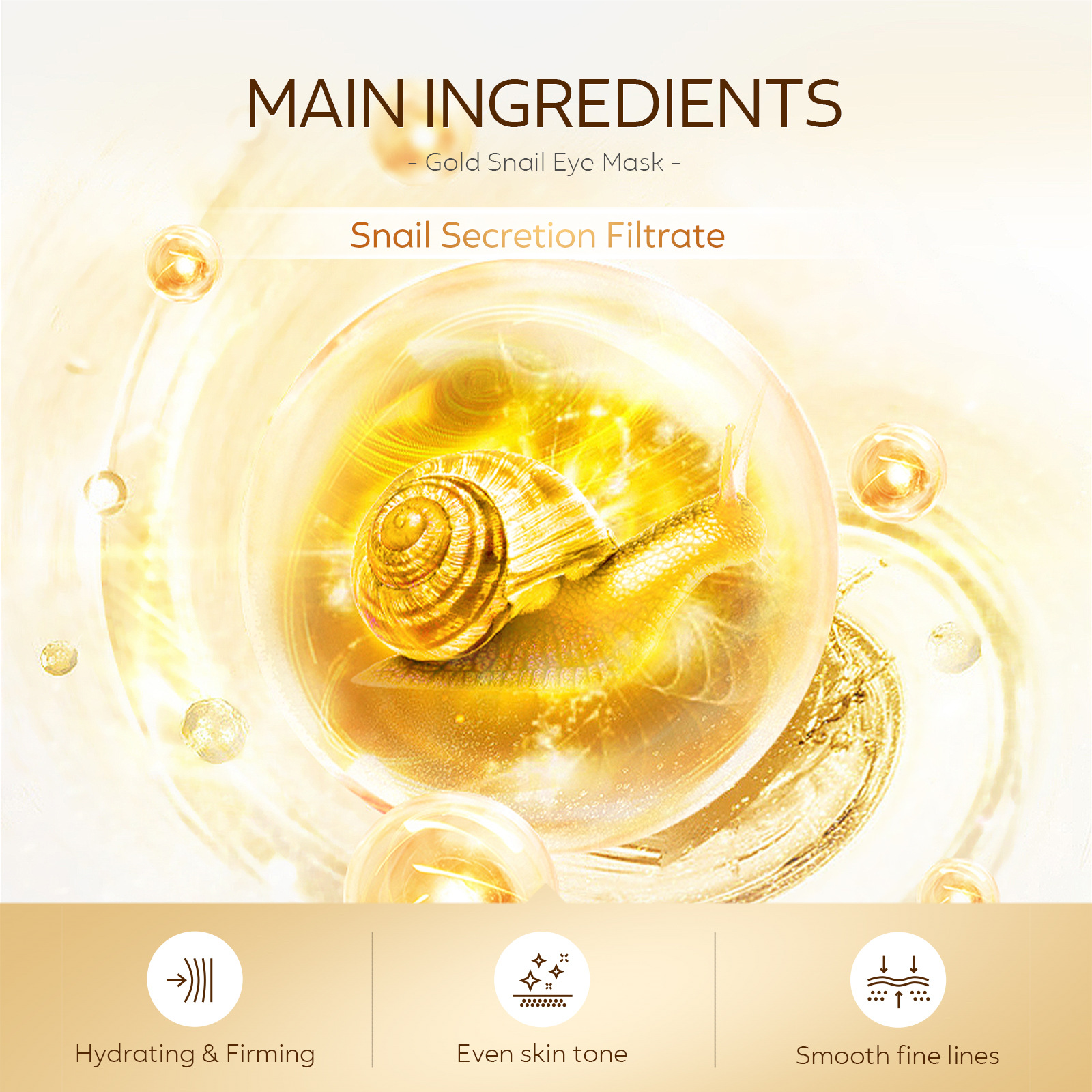 LAIKOU 50pcs Golden Snail Coll - Eye Pad Collagen recensie en prijs