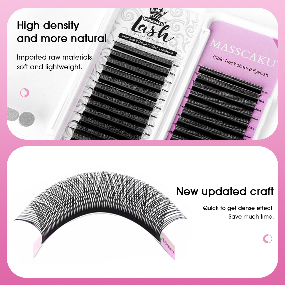 MASSCAKU Hot Selling Natural P - Eyelash Extension Double Volume recensie en prijs
