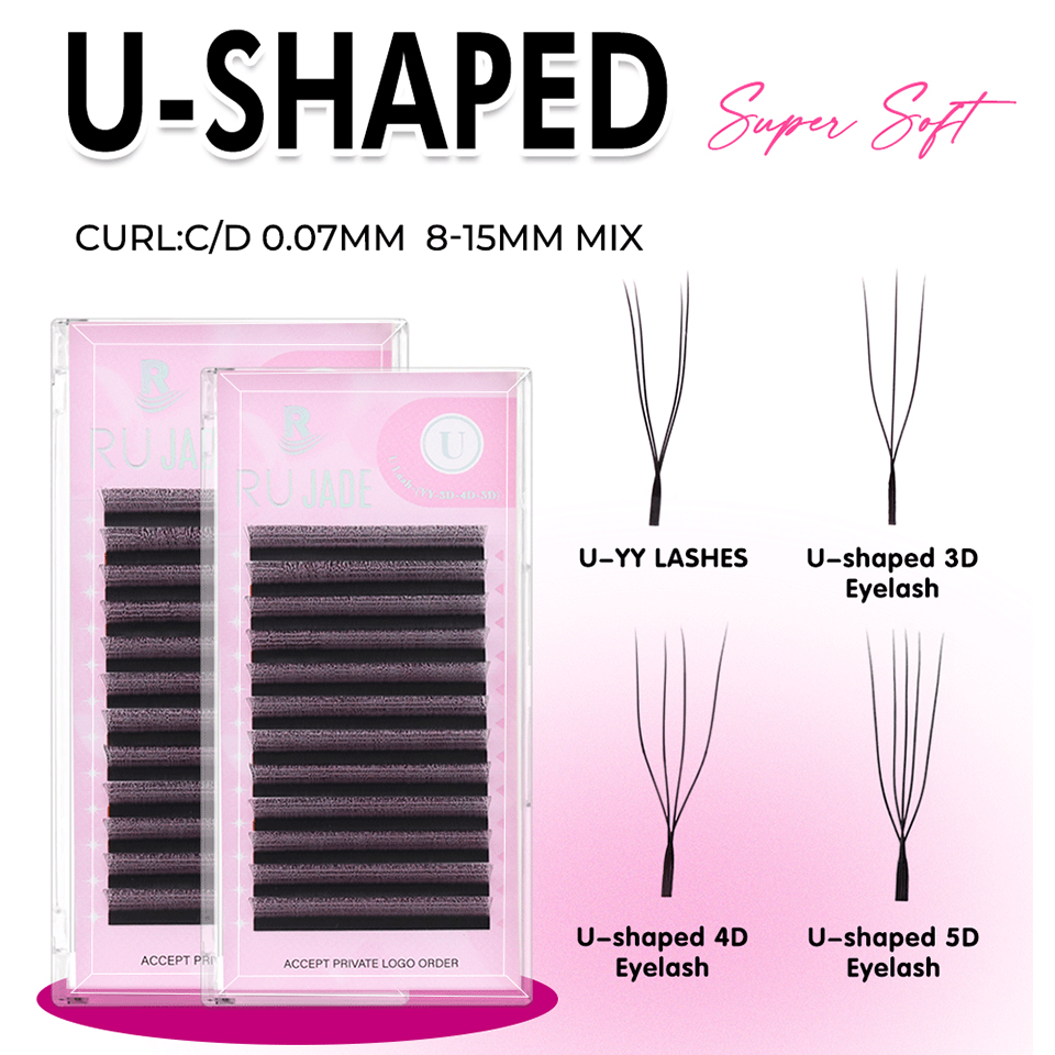 Rujade U Shaped YY Shaped Eyel - Eyelash Extension Double Volume recensie en prijs