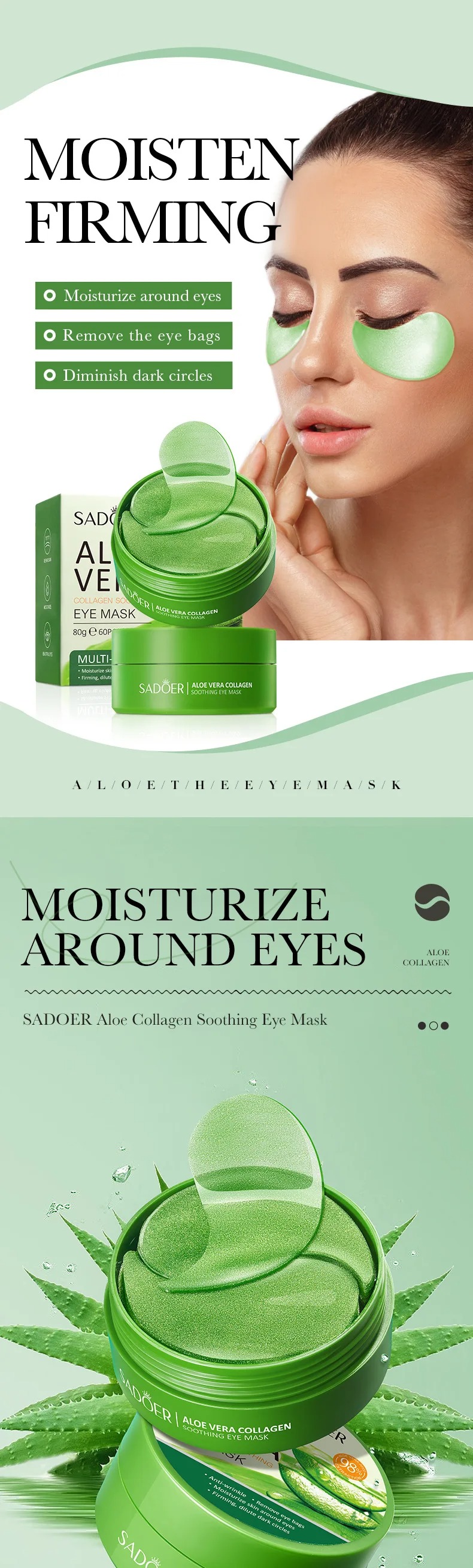 60pcs Aloe Vera Collagen Eye M - Eye Pad Collagen recensie en prijs
