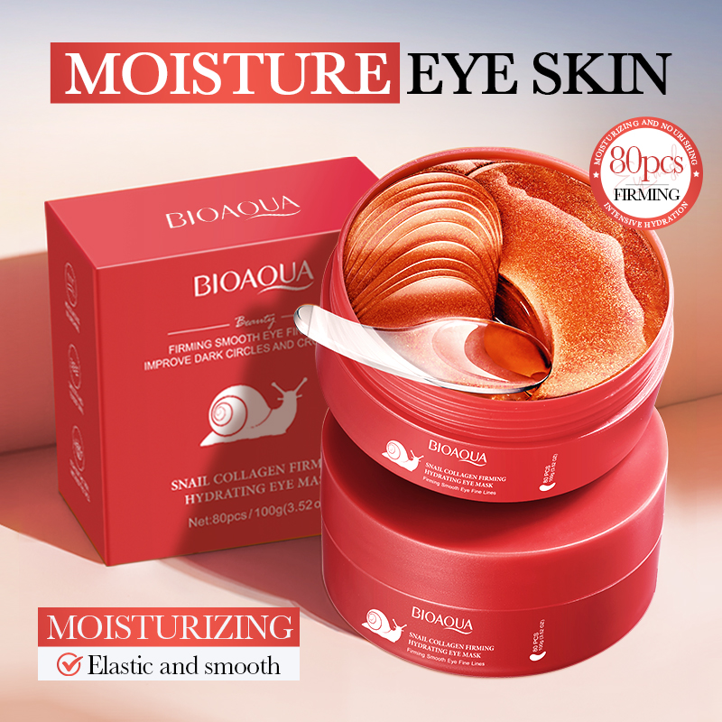 80pcs BIOAQUA Snail Crystal Co - Eye Pad Collagen recensie en prijs