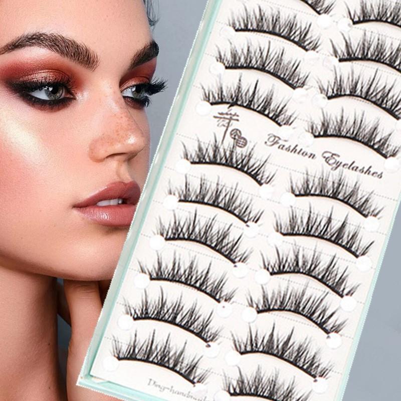 10 Pairs Natural Long Wispy Ca - Eyelash Extension Cat Eye Wispy recensie en prijs