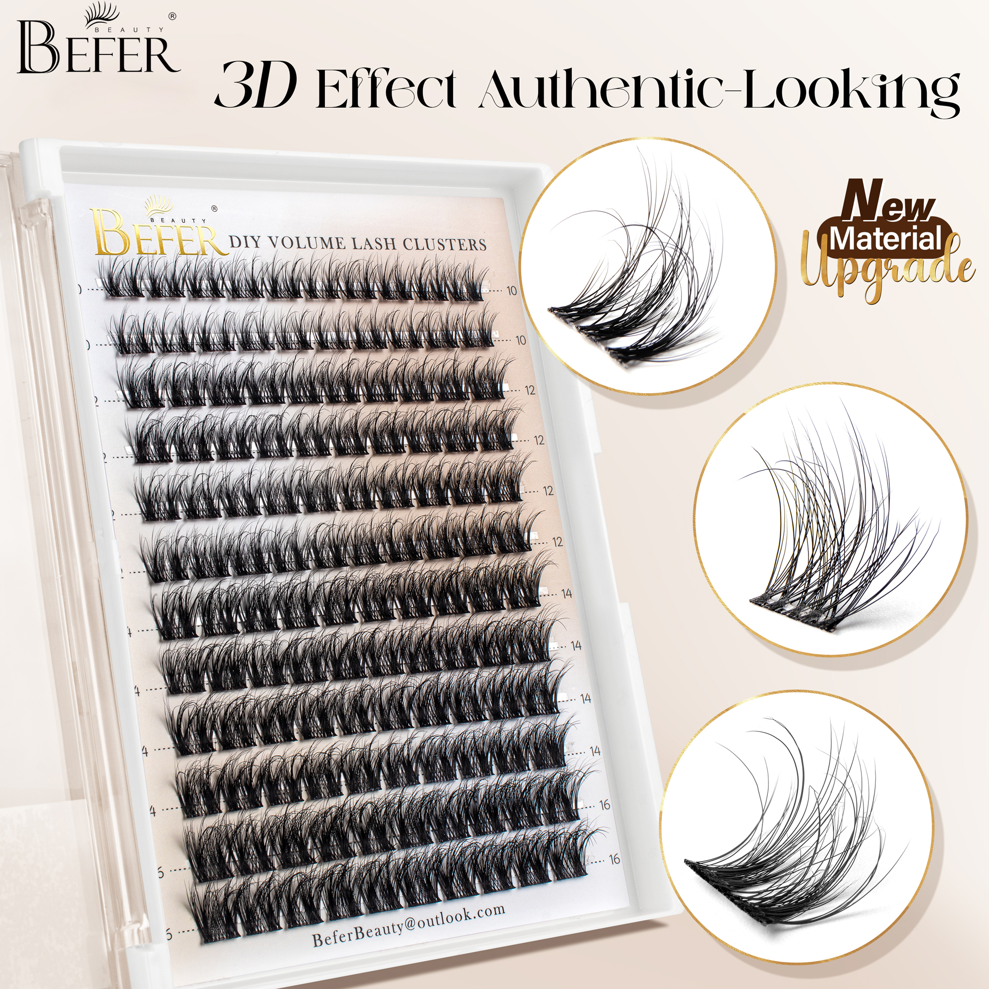 Befer Natural Lashes Clusters  - Eyelash Extension Eyelash recensie en prijs